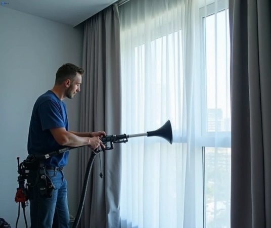 Professional drapes cleaning process tools Matty Curtain Cleaning glass-house-mountains