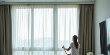 Delicate sheer drape cleaning glass-house-mountains Matty Curtain Cleaning