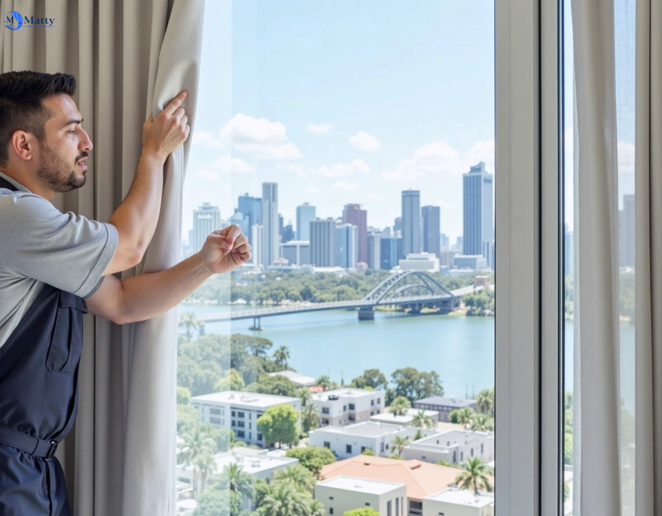 Professional curtain steam cleaning service glass-house-mountains QLD by Matty Curtain Cleaning
