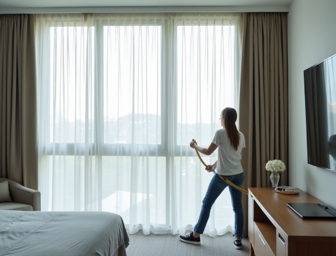 Glass House Mountains Sheer Curtain Cleaning